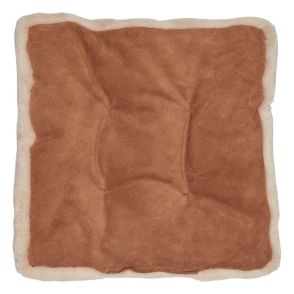 Mokkasin sædeovertræk | Kalvelæder bagpå Kastanje