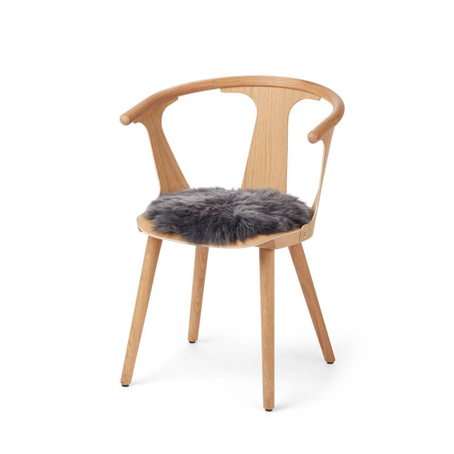 Sædehynde | Lammeskind | Langhåret | Ø34 cm