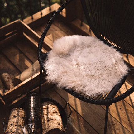 Sædehynde | Lammeskind | New Zealand | D34 cm Beige