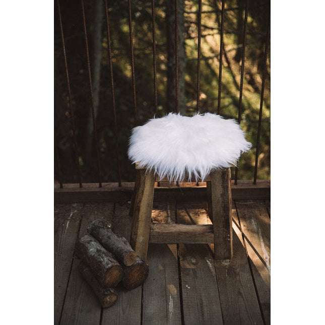 Sædehynder | Lammeskind | 2-pak | D35 cm Sort