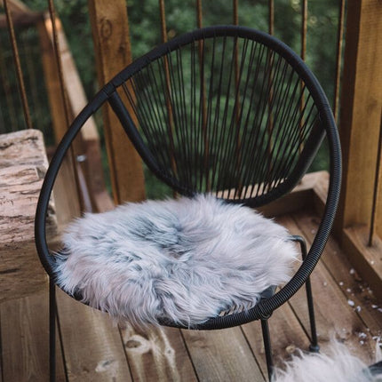 Sædehynde | Lammeskind | New Zealand | D34 cm Lysegrå