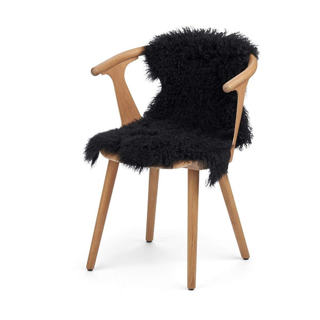 Lammeskind med flotte krøller | Til stol | ca. 85x60 cm