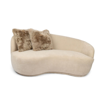 Lammeskindspude | Langhåret | Uden fyld | 50,5x50,5 cm Taupe