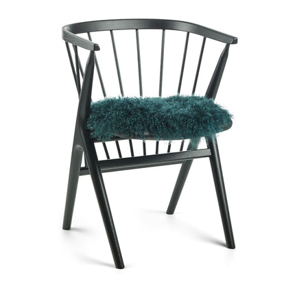 Sædehynde | Lammeskind | Langhåret | D38 cm Blågrøn