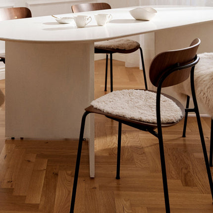 Sædehynde | Lammeskind | Korthåret | D34 cm Beige