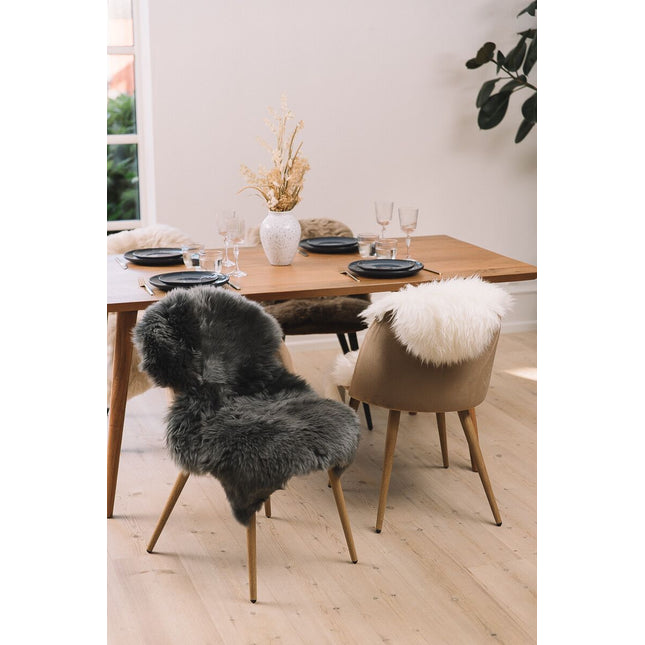 Merino Lammeskind | Langhåret | 80x50 cm Beige