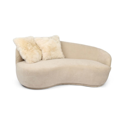 Lammeskindspude | Langhåret | Uden fyld | 50,5x50,5 cm Beige