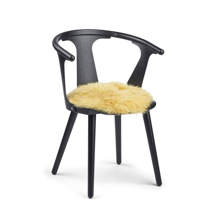 Sædehynde | Lammeskind | Flotte farver | Langhåret | D38 cm Gul