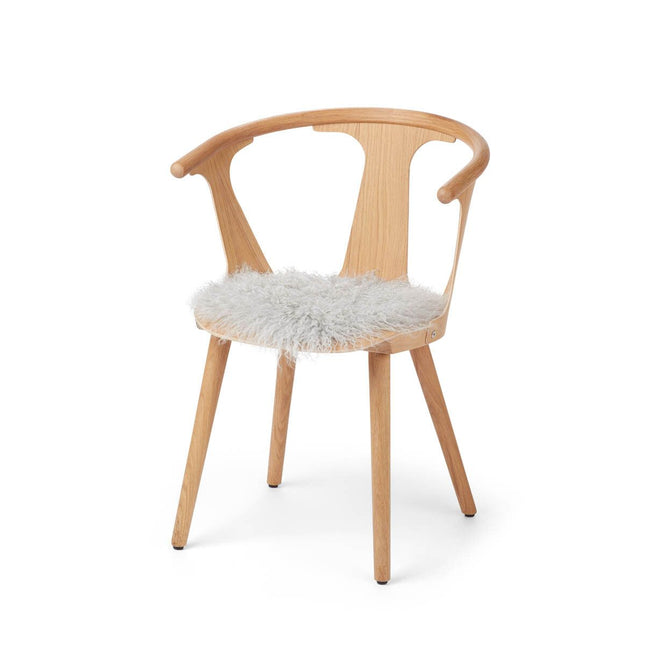 Sædehynde | Rund | Lammeskind | Langhåret | Krøllet | D34 cm