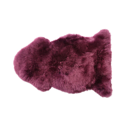 Merino Lammeskind | Langhåret | 90x60 cm Aubergine
