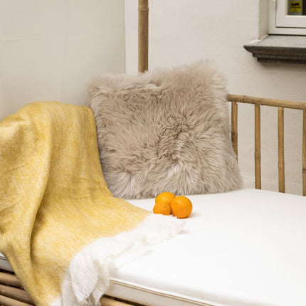 Uldtæppe | Mohair | 130x170 cm Sennep