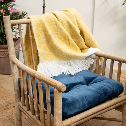 Uldtæppe | Mohair | 130x170 cm Sennep