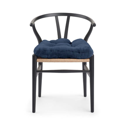 Mokkasin sædeovertræk | Kalvelæder bagpå Marineblå