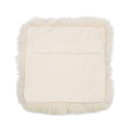 Lammeskindspude | Langhåret | Uden fyld | 50,5x50,5 cm Beige