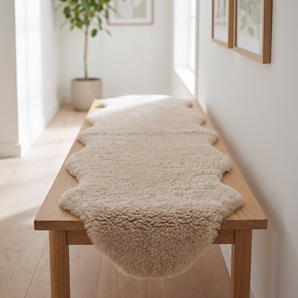 Dobbelt Lammeskind | New Zealand | Korthåret | 170x60 cm Taupe
