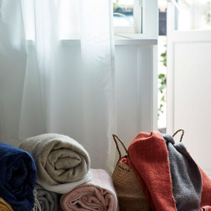 Uldtæppe | Mohair | 130x170 cm Sort