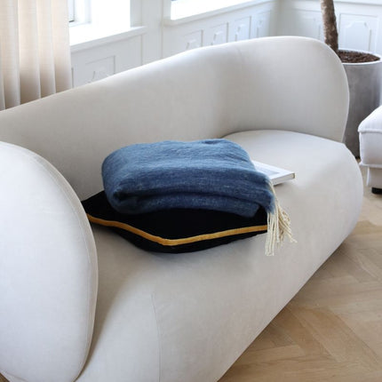 Uldplaid | Mohair | 130x170 cm Blågrå