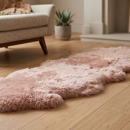 Merino Dobbelt Lammeskind | Langhåret | 170x60 cm Rosa