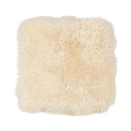 Lammeskindspude | Langhåret | Uden fyld | 50,5x50,5 cm Beige