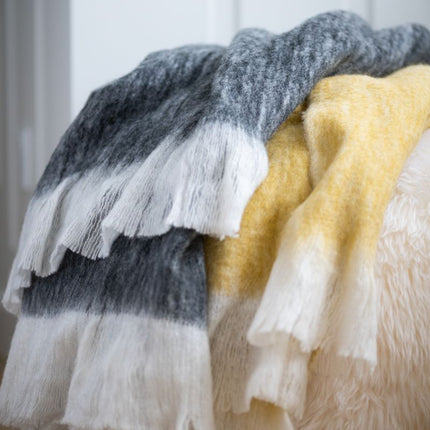 Uldtæppe | Mohair | 130x170 cm Sort