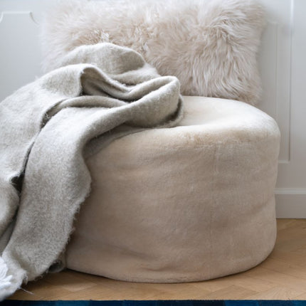 Uldtæppe | Mohair | 130x170 cm Lys Beige