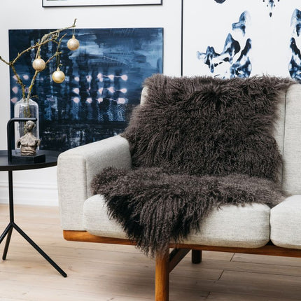 Lammeskind | Tibet Langhåret | 85x50 cm Taupe