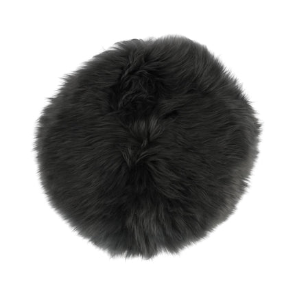 Sædehynde | Lammeskind | New Zealand | D34 cm Mørkegrå