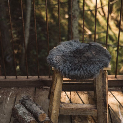 Sædehynde | Lammeskind | New Zealand | D34 cm Stål