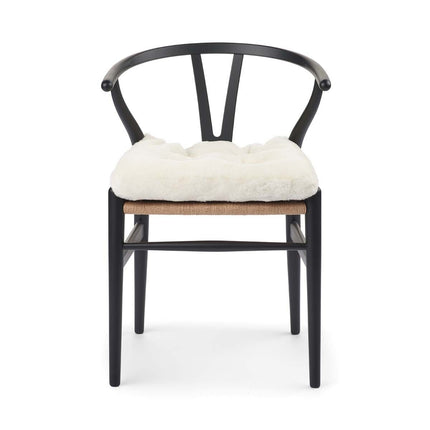 Mokkasin sædeovertræk | Kalvelæder bagpå Hvid