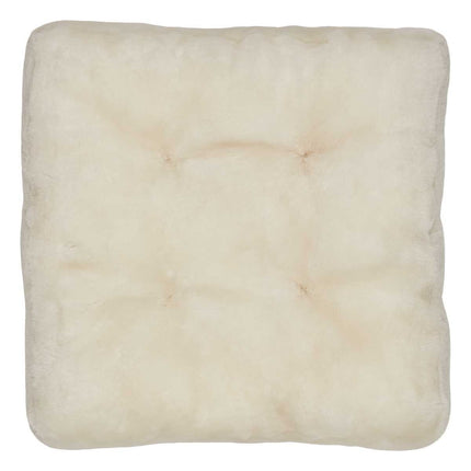 Mokkasin sædeovertræk | Kalvelæder bagpå Hvid