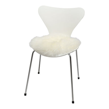 Sædehynder | Lammeskind | 2-pak | D35 cm Natur Hvid