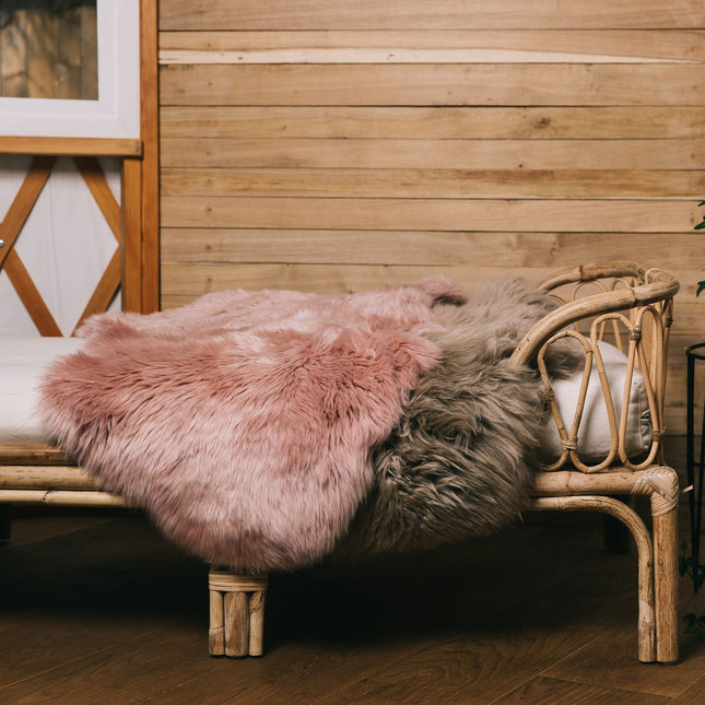 Lammeskind | Langhåret | 90x60 cm Rosa