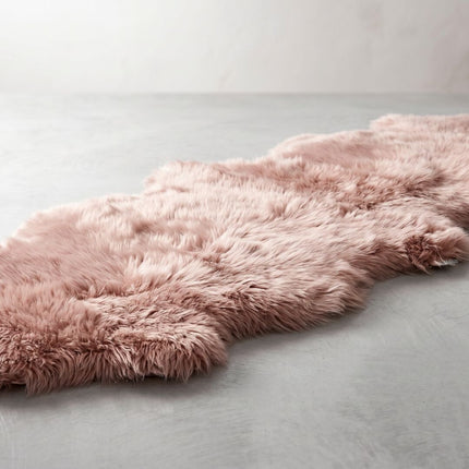 Merino Dobbelt Lammeskind | Langhåret | 170x60 cm Rosa