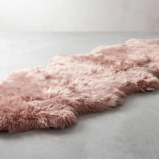 Merino Dobbelt Lammeskind | Langhåret | 170x60 cm Rosa