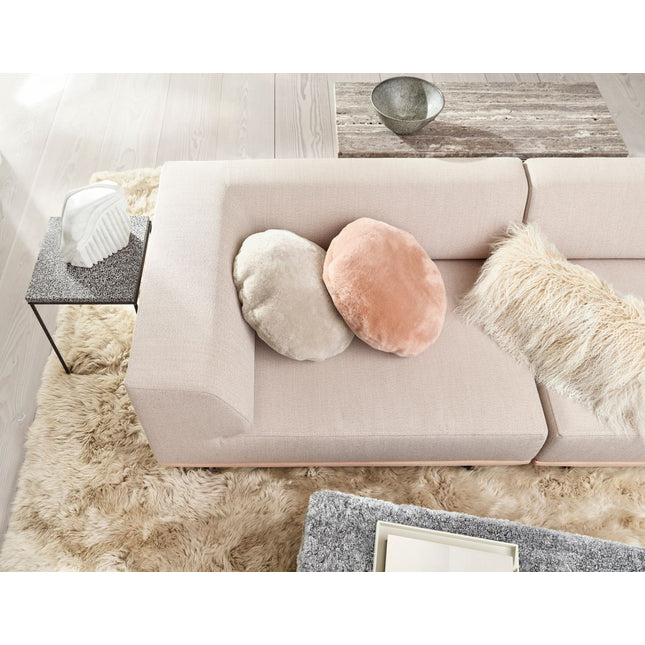 Lammeskindspude | Velvet | Moccasin | Ø45 cm | Ø62 cm